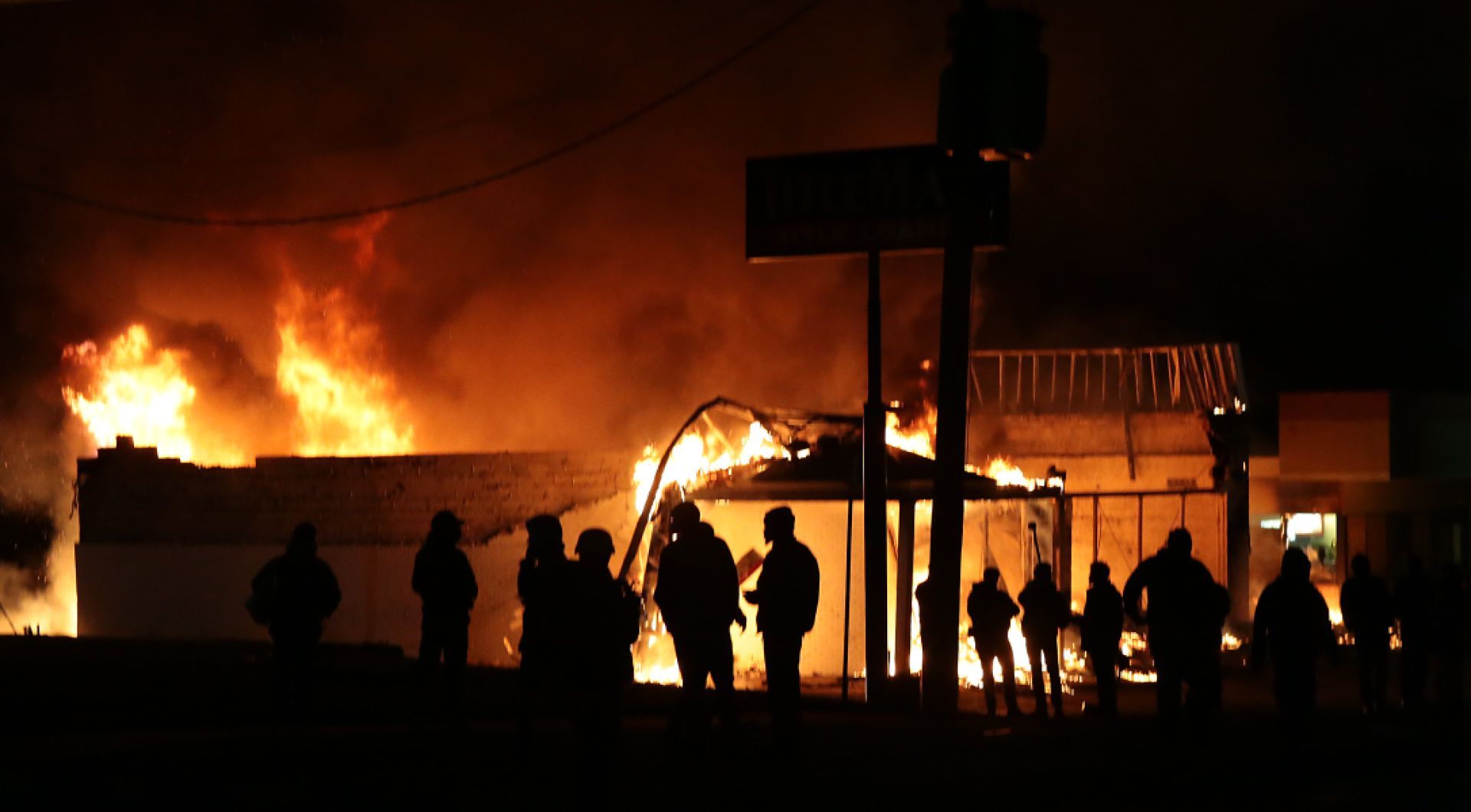 Businesses burn on West Florissant